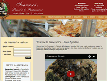 Tablet Screenshot of francescospizzanyc.com